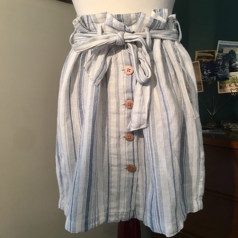 ✨Striped paper bag skirt✨